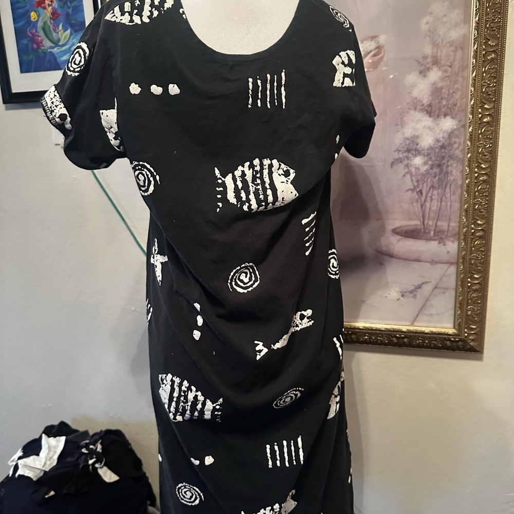Black and White Patterned Dress